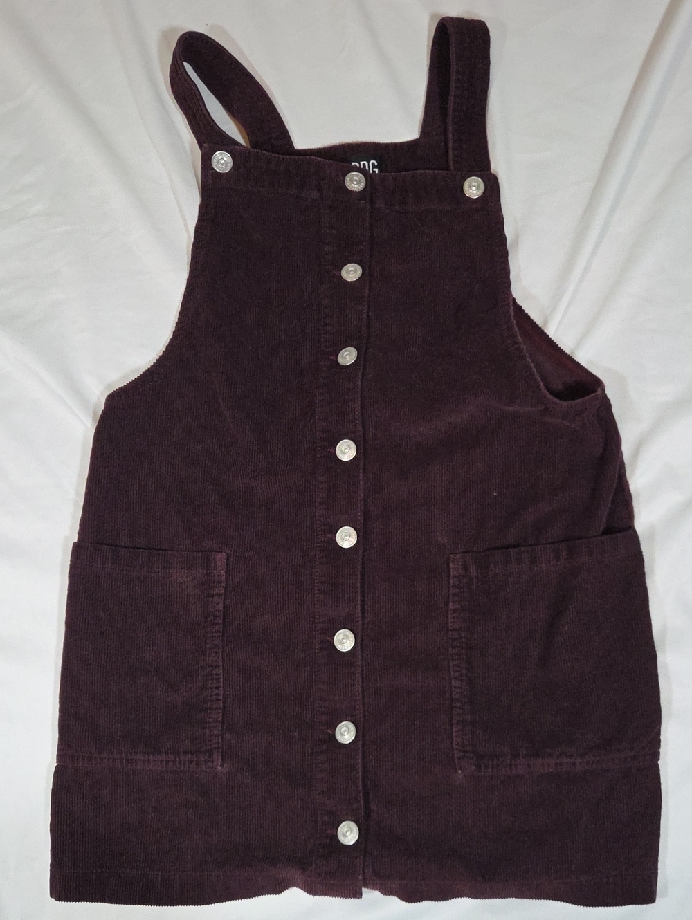 BDG Urban Outfitters Maroon Corduroy Overall Dress Size L